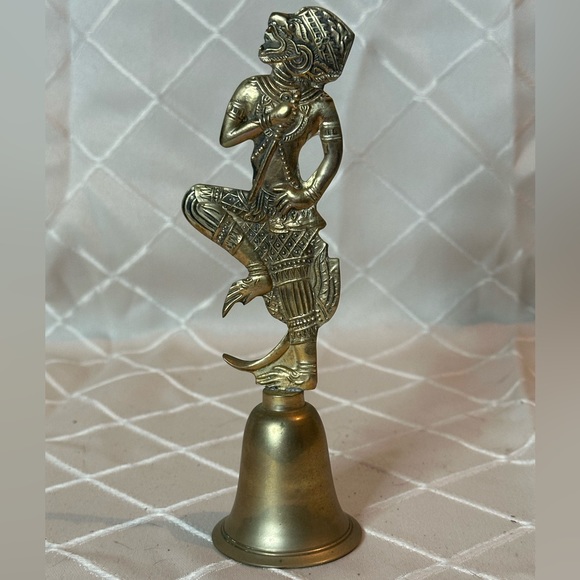 Vintage Other - Vintage Brass Bell - Hindu or Asian Hanuman Monkey God